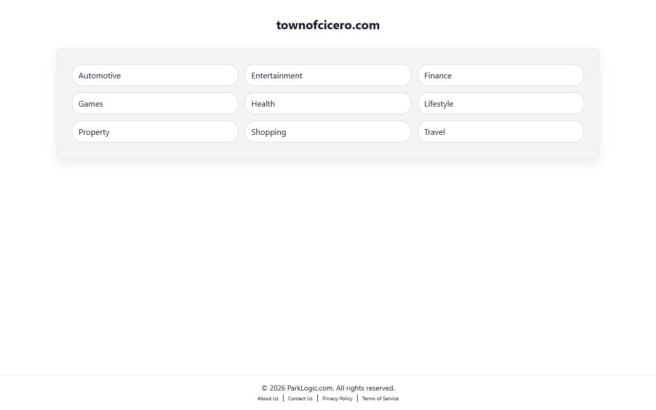 Town of Cicero website with government services information
